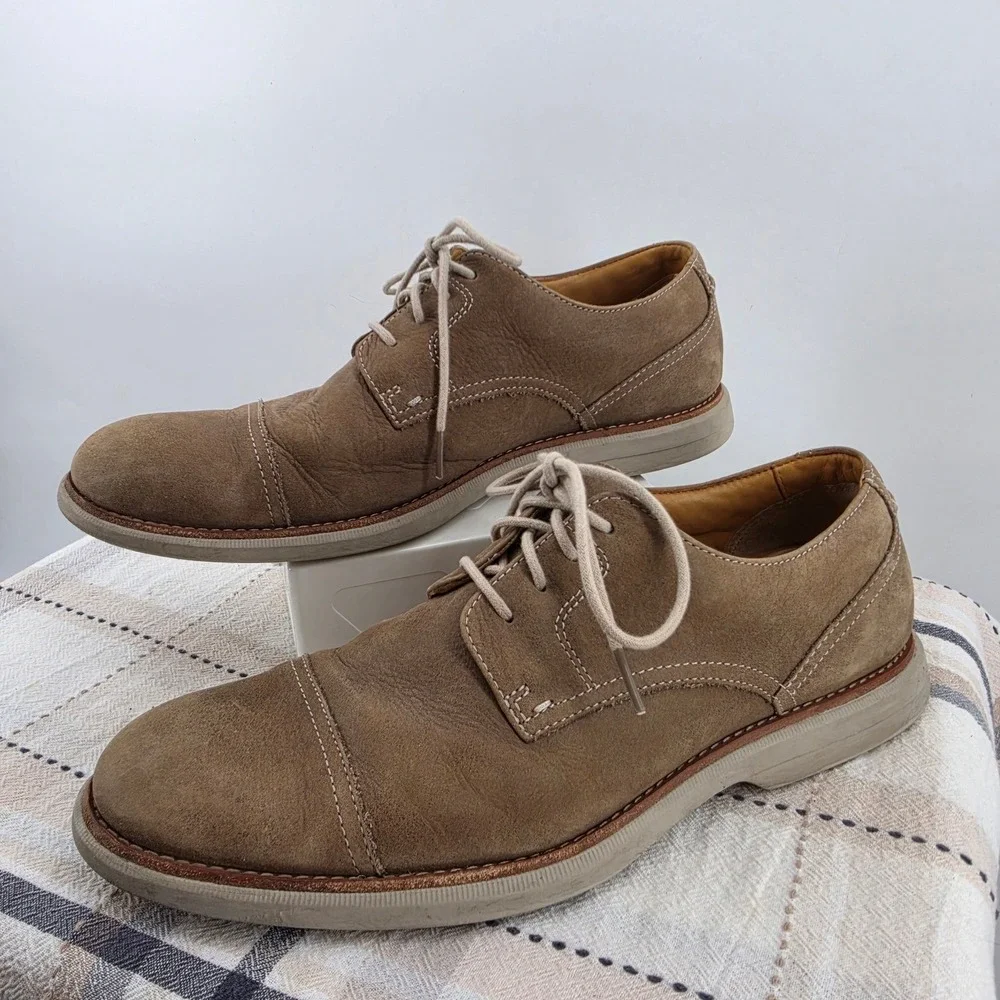 Sperry Top-Sider Gold Cup Mens 11.5 M Tan Nubuck Leather Cap Toe Oxfords